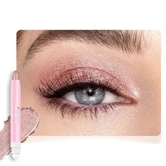 FeiCuiYun Monochrome Cream Glitter Shimmer Eye Shadow Stick Palette makeup 2 in 1 Eyeshadow & Eyeliner Pencil for Women Waterproof, Sombras Para Ojos