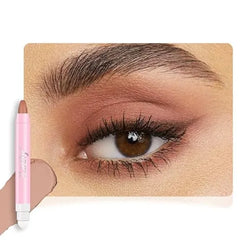 FeiCuiYun Monochrome Cream Glitter Shimmer Eye Shadow Stick Palette makeup 2 in 1 Eyeshadow & Eyeliner Pencil for Women Waterproof, Sombras Para Ojos