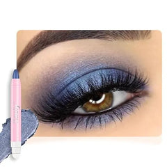 FeiCuiYun Monochrome Cream Glitter Shimmer Eye Shadow Stick Palette makeup 2 in 1 Eyeshadow & Eyeliner Pencil for Women Waterproof, Sombras Para Ojos