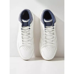 Textured Lace-Up High-Top Sports Shoes