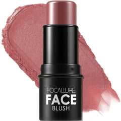 FOCALLURE Cream Blush Makeup,Buildable Blush Stick for Cheeks,Matte and Dewy Finish,Long Wearing,Easy Application,Lightweight Multi Stick