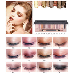 Huda Beauty DONGGWTS Color Eye Shadow Eye Shadow Pearlescent Color Makeup Disk 12 Color Eye Shadow Disk Europe And Ulta Beauty Eye Highlighter Huda Eye Brow Powder Rare Beauty Eyeshadow Makeup