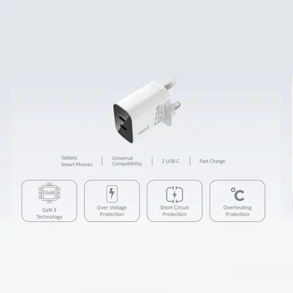 D-Link DPC-652 65W Dual USB Wall Charger