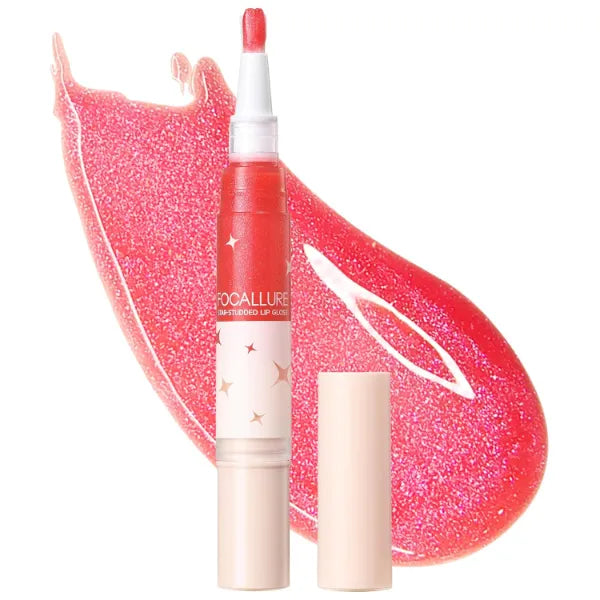 FOCALLURE Glitter Lip Gloss,High Shine Shimmer Lipstick,Long Lasting Plumping Lipgloss,Hydrating,Moisturizing,Non-Sticky and Lightweight Formula for Lip Color