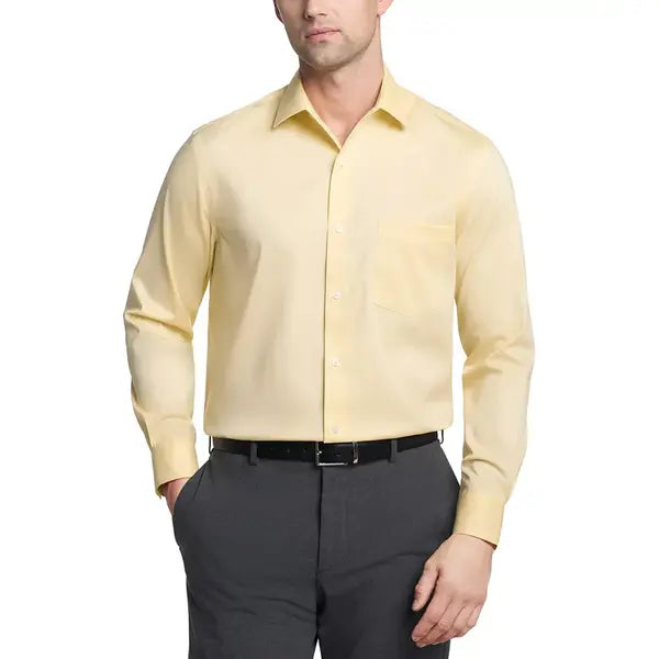 Van Heusen Men's Regular Fit Ultra Wrinkle Free Spread Collar Dress Sh –  DiscountStore