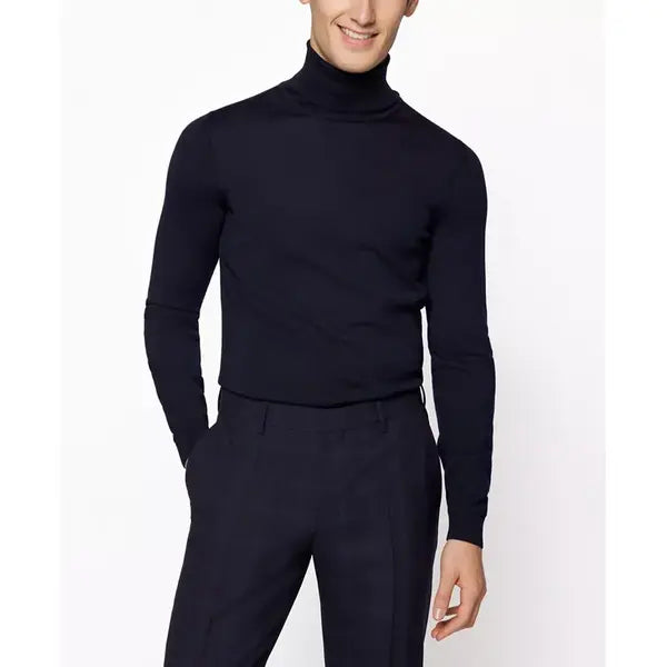 Hugo Boss Men's Slim-Fit Rollneck Merino Wool Sweater