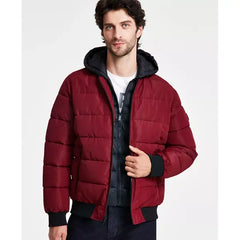 Men's Hooded Puffer Bomber Jacket