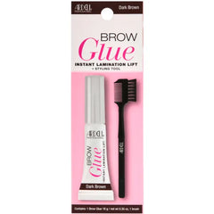 Ardell Brow Glue Eyebrow Gel for Instant Lamination Lift with Styling Brush, All day Extreme Hold Brow Gel for Fluffy Defined Brows, 0.35 oz