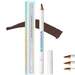 WONDERSKIN Eyebrow Pencil - Sharpenable Brow Pencil For Natural Looking Brows, Brown Eye Makeup, Long Lasting Eyebrow Pomade