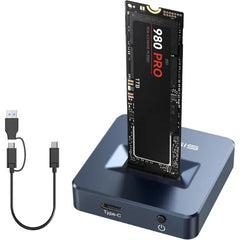 ACASIS NVMe to USB Docking Station, 10Gbps M.2 SSD Reader Adapter with Aluminum Alloy Heat Dissipation, Supports M-Key NVMe & B+M Key SATA SSD