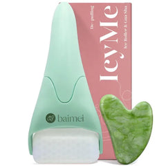 BAIMEI IcyMe Ice Roller for Face & Gua Sha Set, Depuff & Migraine Relief