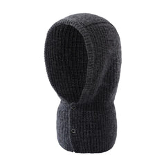 Hemlock Winter Hat & Neck Collar – Unisex Knitted Christmas Hood, Windproof Snood with Button Design
