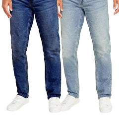 Blu Rock Men's Flex Stretch Slim Straight Jeans, Pack of 2