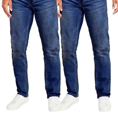 Blu Rock Men's Flex Stretch Slim Straight Jeans, Pack of 2