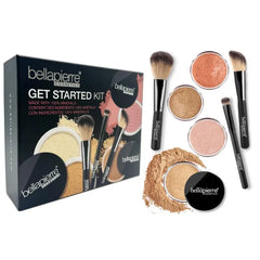 bellapierre Get Started Kit | Includes 2 Mineral Foundations, 1 Blush, & 1 Bronzer, Mineral Makeup Essentials, Non-Toxic and Paraben Free, Oil and Cruelty Free - Long Lasting Formulas