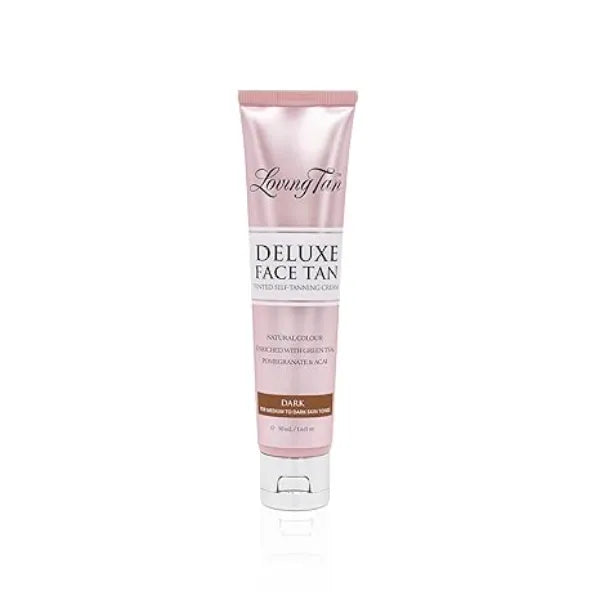 Loving Tan Deluxe Face Self Tanner, Dark Streak Free, Natural, Professional Quality Sunless Tanning + Face Self Tanner Applications per Bottle, Naturally Derived DHA