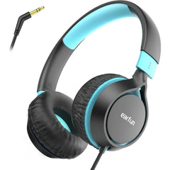 EarFun S1 Kids Headphones, Foldable Wired Headphones for Kids, 85dB Volume Limit, Stereo Sound, Adjustable Headband, Portable Lightweight On-Ear Headphone
