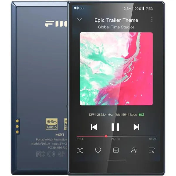 FiiO M21 Android 13 Portable Music Player MP3 Walkman Snapdragon 680 4* CS43198 DAC Chips Hi-Res Audio DSD Bluetooth LDAC