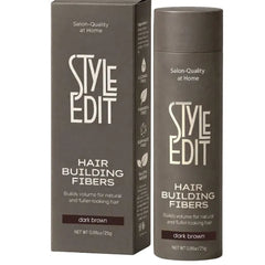 STYLE EDIT Hair Building Fibers for Thinning Hair | Conceals Receding Hairlines, Fine Hair & Bald Spots for Fuller looking hair, 100% Plant-Based Thickening Powder for Men & Women - 0.88oz (Pack of 1)