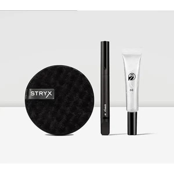 Stryx Grooming Kit for Men  Skin Facial Concealer Tool for Men, Beard & Brow Gel, Cleansing Disc  3 in 1 Skincare Set