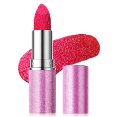 Erinde Glitter Shine Lipstick, Pearl Diamond Shimmery Creamy Lipcolor, Hydrating Glimmer Finish Lipsticks with Creamy Texture, Long Lasting High Pigmented Metallic Lip Stick Lip Stain