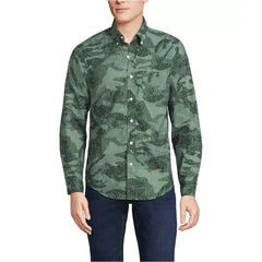Lands' End Men's Traditional Fit Essential Lightweight Poplin Shirt