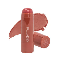 Palladio I'm Blushing 2-in-1 Cheek and Lip Tint, Buildable Lightweight Cream Blush, Sheer Multi Stick Hydrating formula, All day wear, Easy Application, Shimmery, Blends Perfectly onto Skin