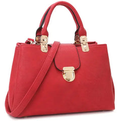 Dasein Women's Satchel Handbag  , Vegan Leather Tote with Top Handle & Shoulder Strap