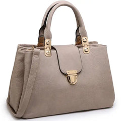 Dasein Women's Satchel Handbag  , Vegan Leather Tote with Top Handle & Shoulder Strap