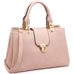 Dasein Women's Satchel Handbag  , Vegan Leather Tote with Top Handle & Shoulder Strap