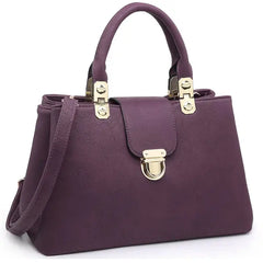 Dasein Women's Satchel Handbag  , Vegan Leather Tote with Top Handle & Shoulder Strap