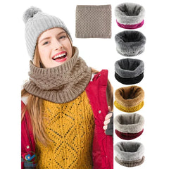 Deago Harsh Winter Double-Layer Fleece Neck Warmer Scarf for Men and Women
