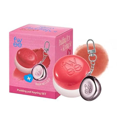 fwee Blurry Pudding Pot + Keychain SET Airbrushed Blush & Lip, Buildable Pigment, Long lasting, Lightweight, Easy to Blend, Natural Soft Matte Finish Makeup  Baddie
