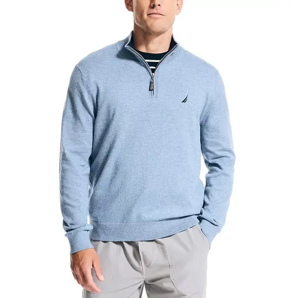 Nautica Men's Classic-Fit Solid Quarter-Zip Sweater