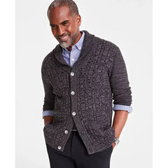 Men's Chunky Shawl Collar Cardigan Sweater