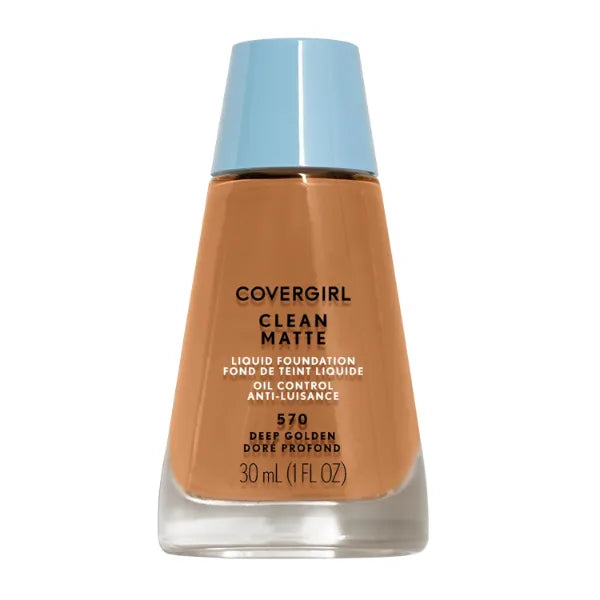 COVERGIRL Clean Matte Liquid Foundation Classic Water Based, Moisturizing, Oil Absorber, Cruelty Free