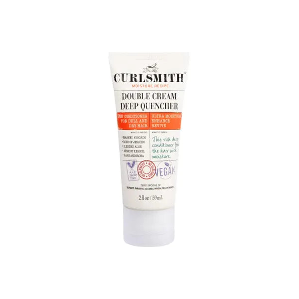 CURLSMITH Double Cream Deep Quencher - Deep Conditioning Mask for Curls, Hydrating and Detangling, For All Curl Types, Vegan & Cruelty Free