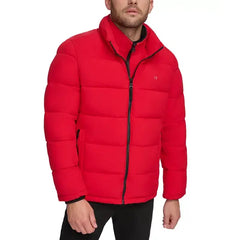 Men's Puffer Jacket With Set In Bib Detail