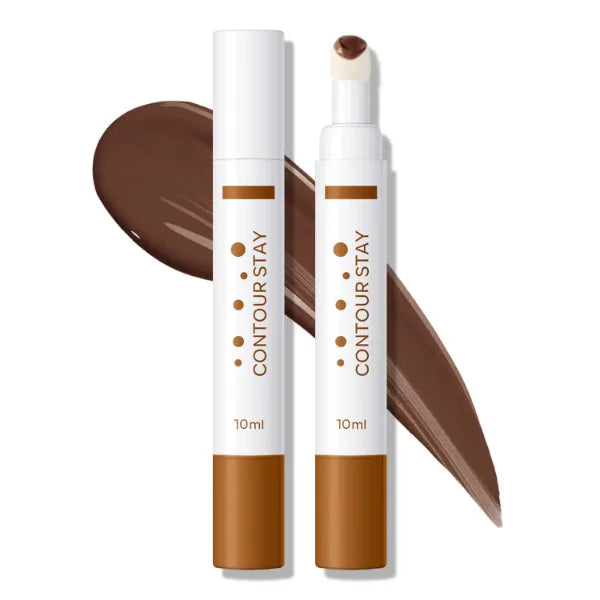 KYDA Liquid Contour Pen, Rotatable Face Bronzer Contouring Makeup, Buildable Matte Color, Blendable, Lightweight Formula, Lasting, Cream Contour with Cushion Head