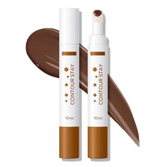KYDA Liquid Contour Pen, Rotatable Face Bronzer Contouring Makeup, Buildable Matte Color, Blendable, Lightweight Formula, Lasting, Cream Contour with Cushion Head