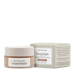Naturium Vitamin Bright Illuminating Eye Cream, Under Eye Repair Cream for Dark Circles, with Vitamin K, Phyto-Complex, & Mineral Pigments,  0.5 oz 15 ml