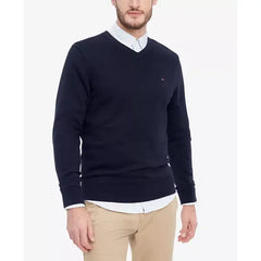 Men's Essential Solid V-Neck Sweater