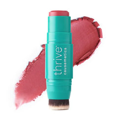 Thrive Causemetics Triple Threat Color Stick: Cream Blush Stick with Vitamin E, Evening Primrose Oil, Waterproof Smudge Proof Face Makeup Formula