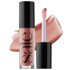 Saie Glossybounce - Hydrating Lip Gloss and Tinted Lip Oil Hybrid with Hyaluronic Acid & Jojoba Oil for Non-Sticky, Ultra-Shiny, Plump & Soft Lips - Everyday Makeup Essential