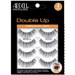 Ardell Double Up Wispies False Eyelashes - Double-Layered for Extra Volume & Dramatic Look, Natural Strip Wispy Lashes, 2 Pack