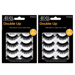 Ardell Double Up Wispies False Eyelashes - Double-Layered for Extra Volume & Dramatic Look, Natural Strip Wispy Lashes, 2 Pack