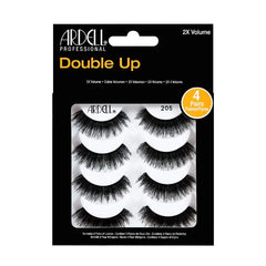 Ardell Double Up Wispies False Eyelashes - Double-Layered for Extra Volume & Dramatic Look, Natural Strip Wispy Lashes, 2 Pack
