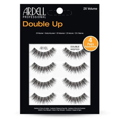 Ardell Double Up Wispies False Eyelashes - Double-Layered for Extra Volume & Dramatic Look, Natural Strip Wispy Lashes, 2 Pack