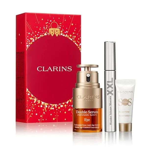 Clarins DOUBLE SERUM EYE Anti Aging Eye Treatment Visibly Smoothes, Firms, Hydrates and Revitalizes For More Youthful Looking Eyes In Just 7 Days 13 Plant Extracts, Including Turmeric