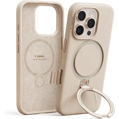 TORRAS Q3 Silicone Max Case with Stand, Fit for MagSafe, Liquid Silicone Soft Cozy Grip, 360 Spin Magnetic Stand, Camera Control, Protective Case for iPhone 16 Pro/ iPhone 17 & iPhone 17 Pro Max Silicone